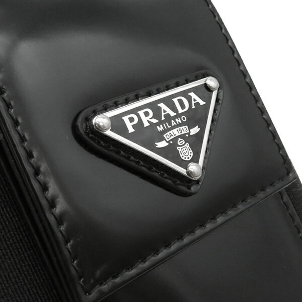 Prada Black Leather Triangle Case Smartphone - image 8